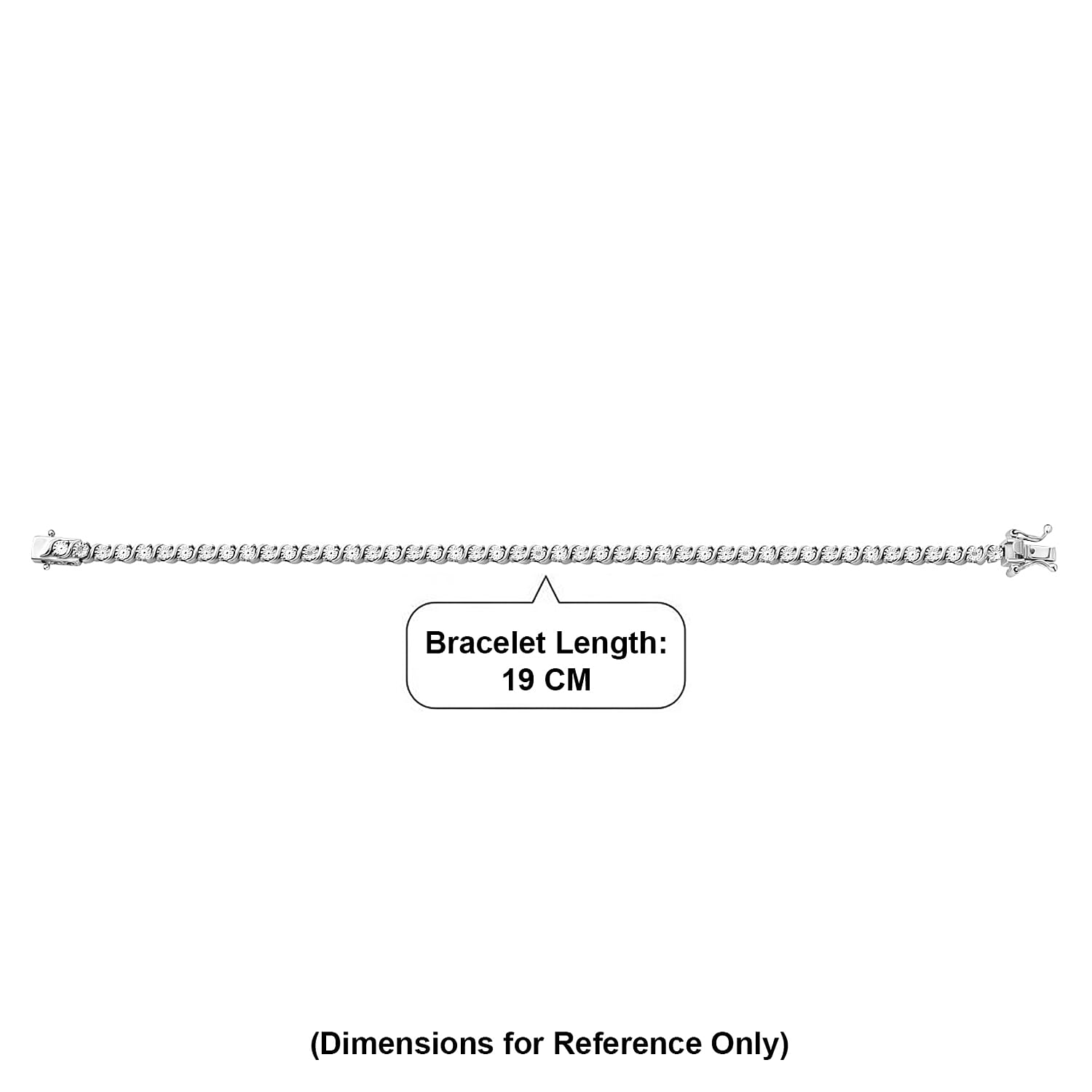 EverTrue - White Diamond Tennis Bracelet (Size - 7.5) with GB Lock Box