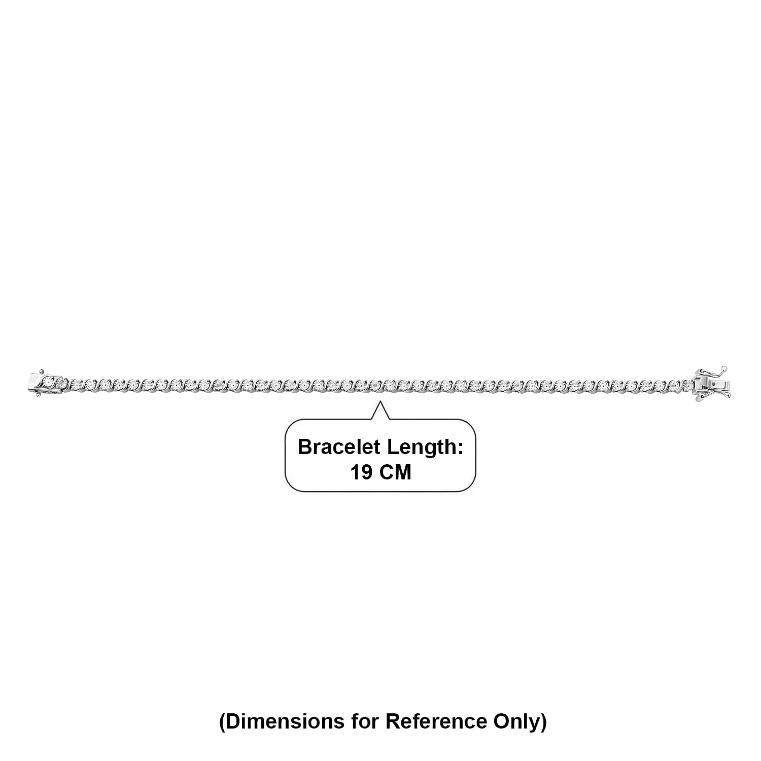 EverTrue - White Diamond Tennis Bracelet (Size - 7.5) with GB Lock Box