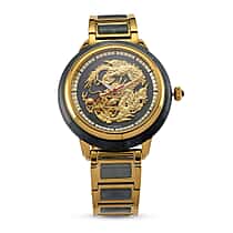 William Hunt Limited Edition Hand Assembled Type A Natural Jadeite Automatic 5ATM WR 3D Dragon Dial Unisex Watch 90.10 Ct (43MM Case)