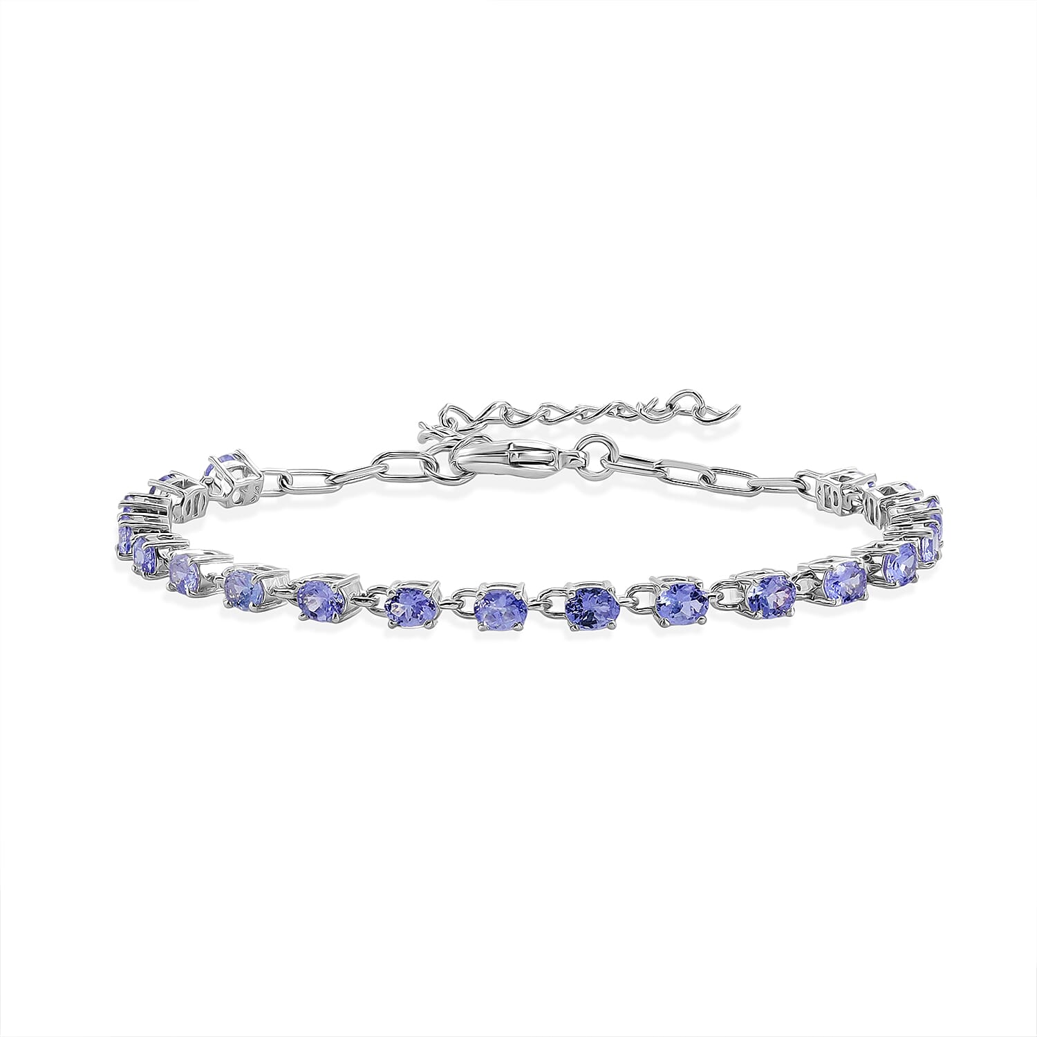 EverTrue - Tanzanite Tennis Bracelet (Size - 7-2 Ext) with GB Lock Box 3.20 Ct.