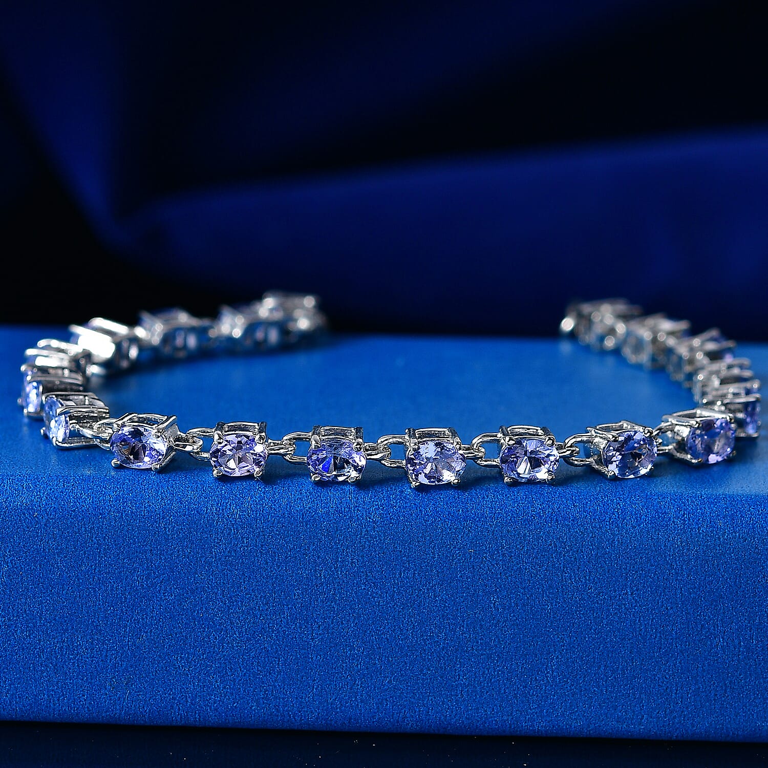 EverTrue - Tanzanite Tennis Bracelet (Size - 7-2 Ext) with GB Lock Box 3.20 Ct.