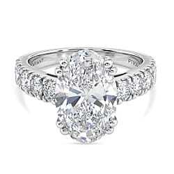 LUXURIANT 5 Ct. Lab Grown Diamond Ring In 950 Platinum IGI Certified (VS-EF)