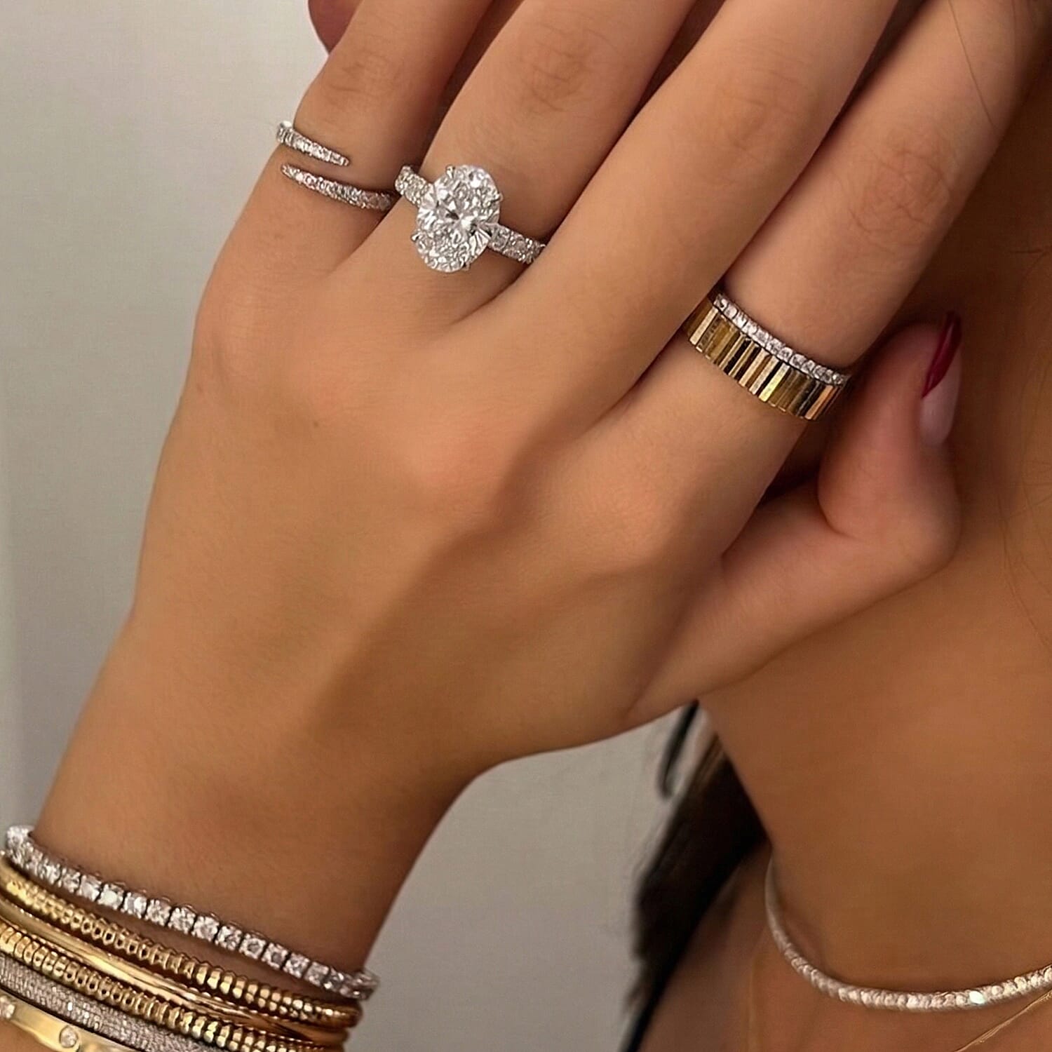 LUXURIANT 5 Ct. Lab Grown Diamond Ring In 950 Platinum IGI Certified (VS-EF)