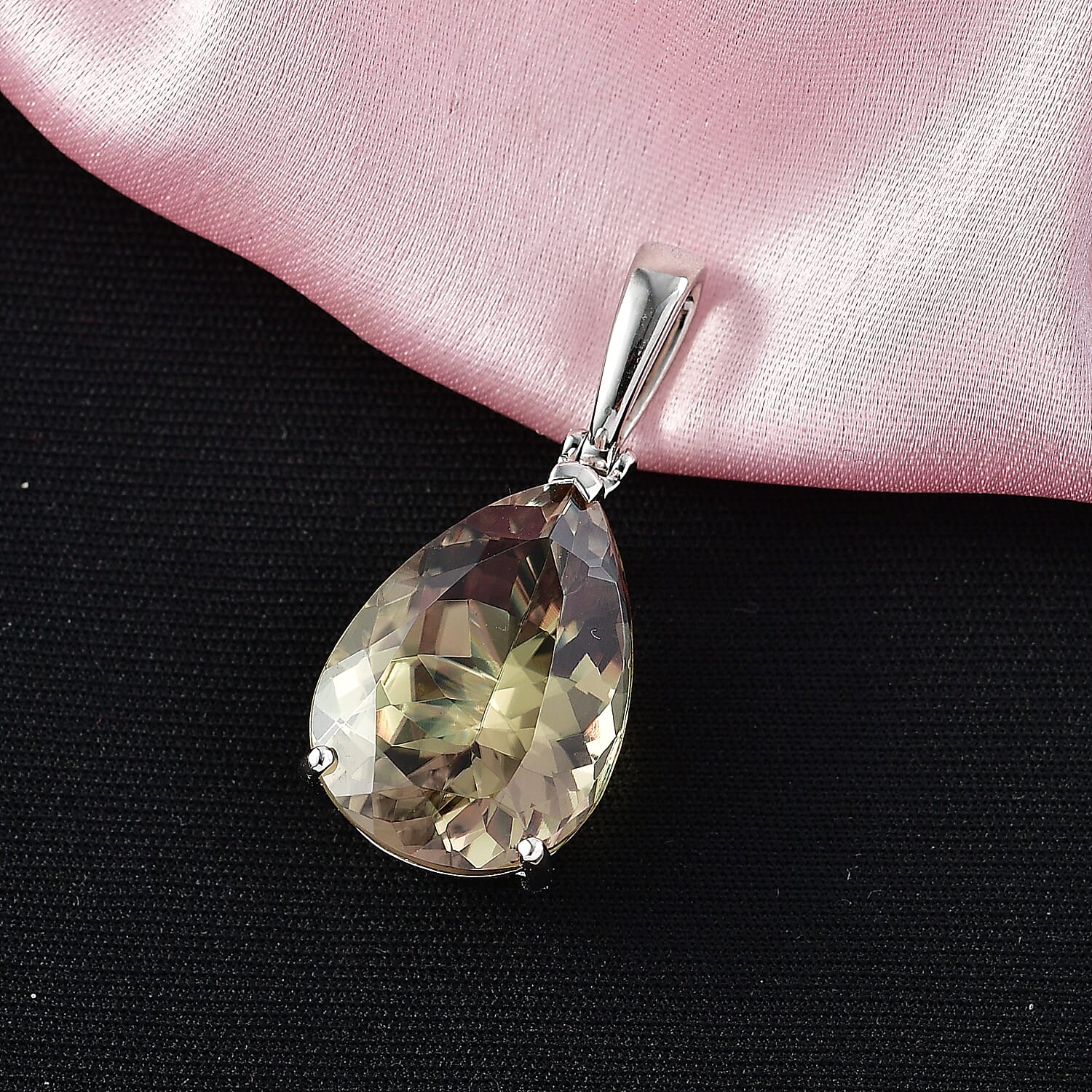 ONE OF A KIND - Rhapsody 950 Platinum AAAA Natural Turkizite Solitaire Pendant 20.24 Ct, Platinum Wt. 5.12 Gms