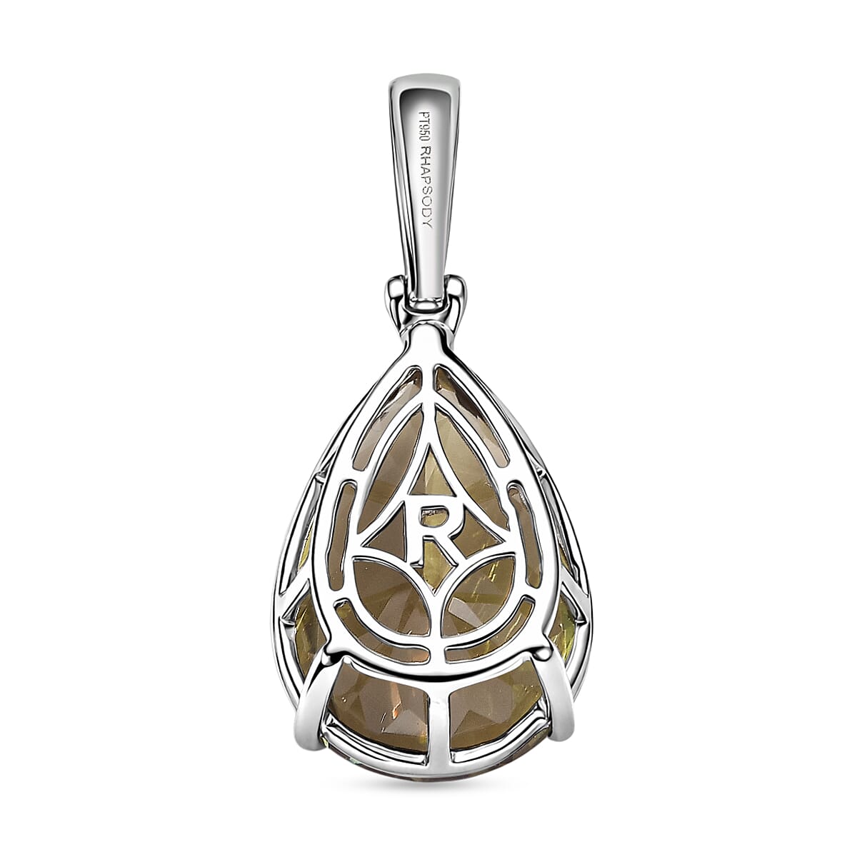 ONE OF A KIND - Rhapsody 950 Platinum AAAA Natural Turkizite Solitaire Pendant 20.24 Ct, Platinum Wt. 5.12 Gms