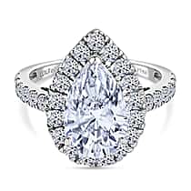 LUXURIANT 5 Ct. Lab Grown Diamond Halo Ring in 950 Platinum IGI Certified (VS-E-F)