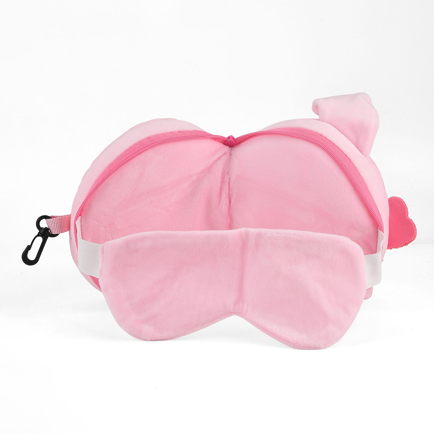 2-in-1 Rabit Pattern Eye Mask & Neck Pillow Duo - Pink