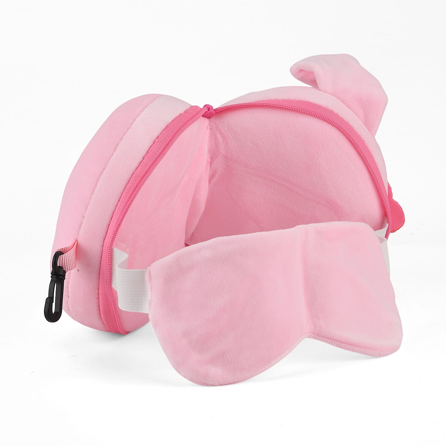 2-in-1 Rabit Pattern Eye Mask & Neck Pillow Duo - Pink