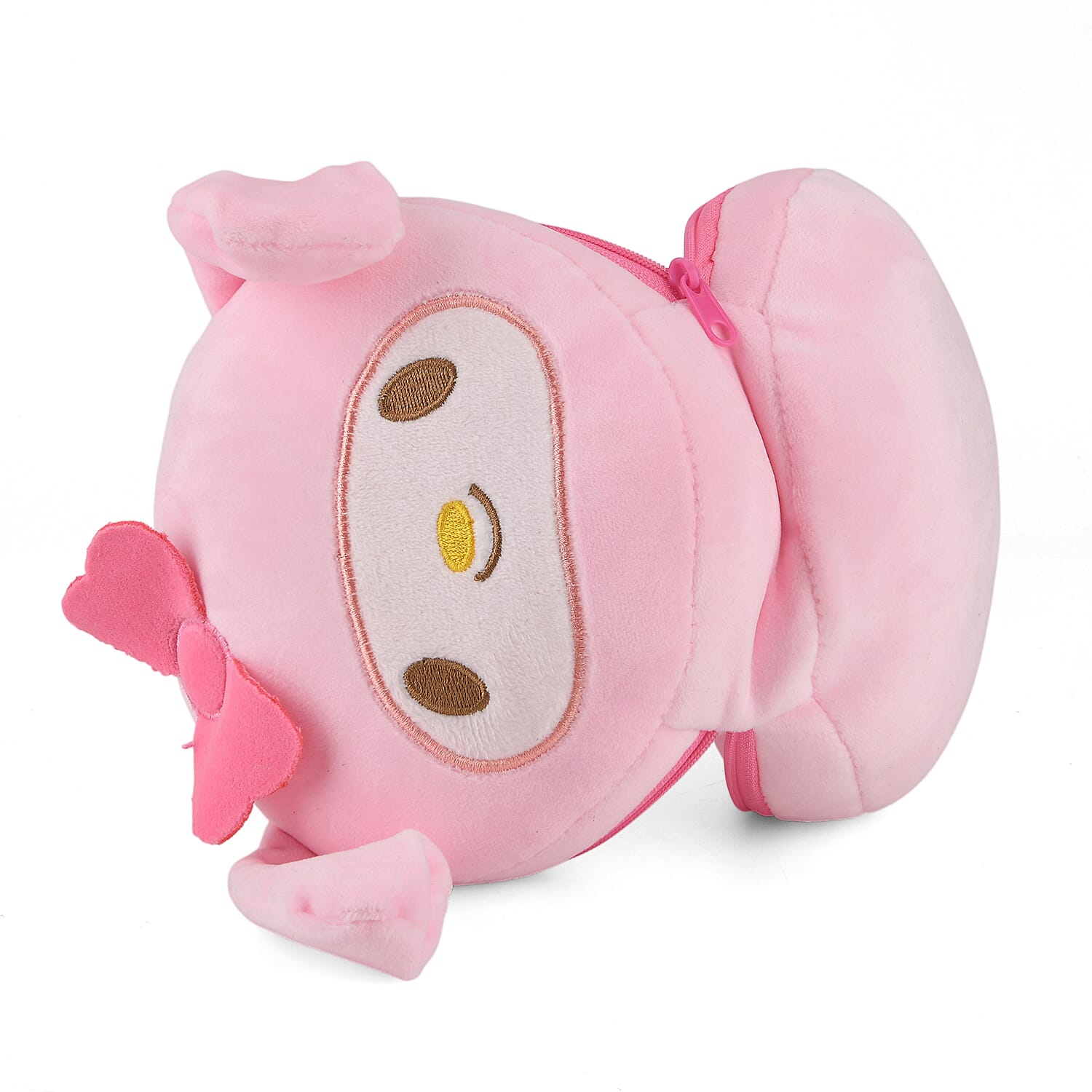 2-in-1 Rabit Pattern Eye Mask & Neck Pillow Duo - Pink
