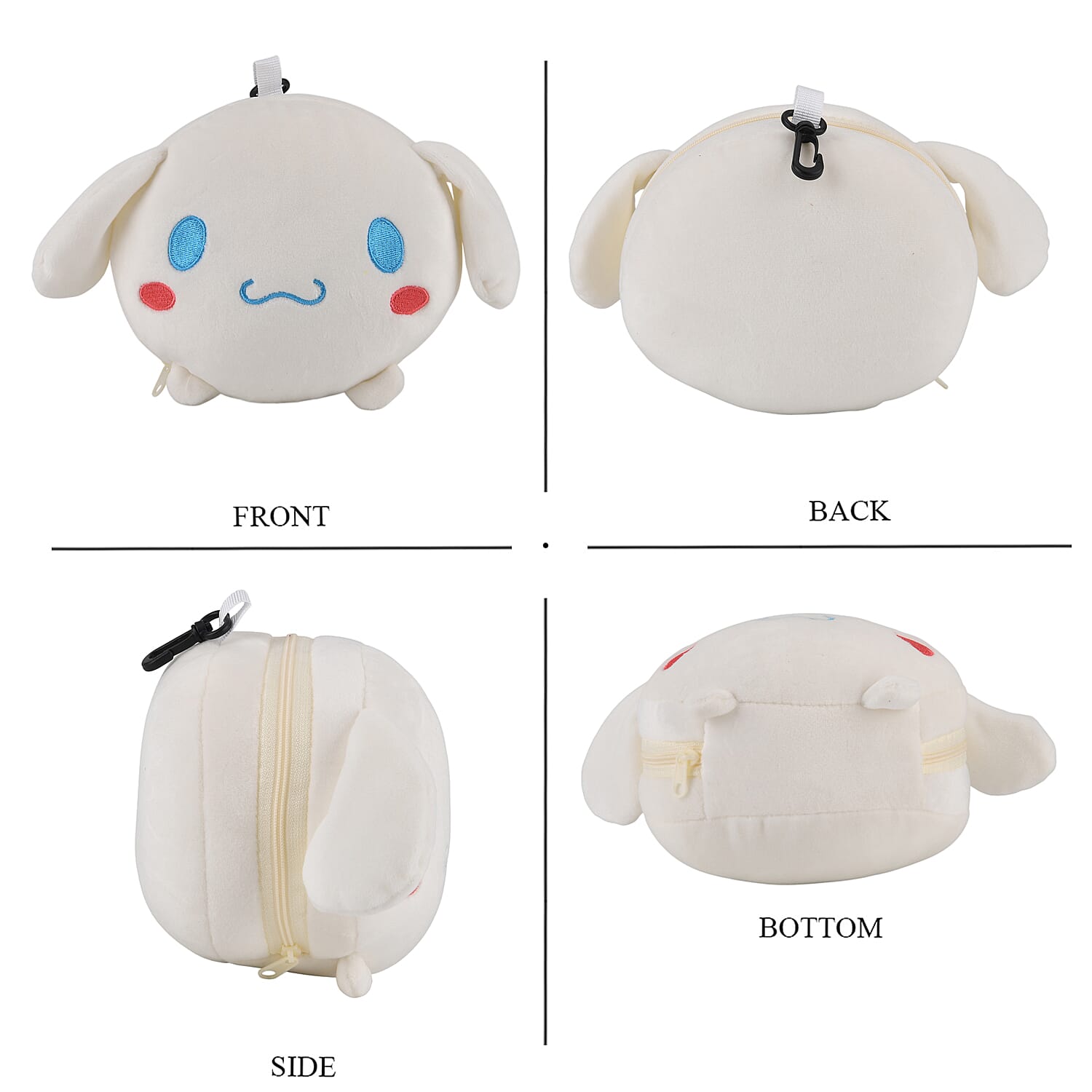 2-in-1 Dog Pattern Eye Mask & Neck Pillow Duo - White
