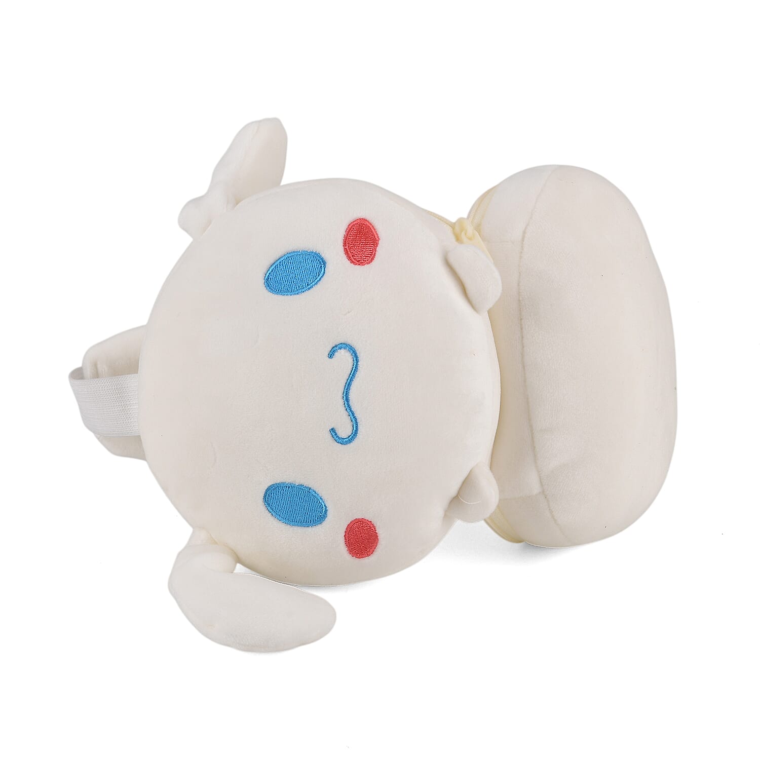 2-in-1 Dog Pattern Eye Mask & Neck Pillow Duo - White