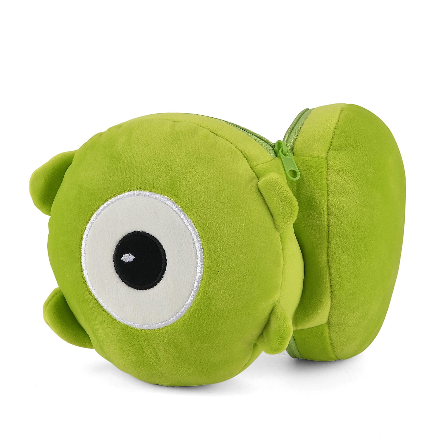 2-in-1 Bif-Eye Monster Pattern Eye Mask & Neck Pillow Duo - Green
