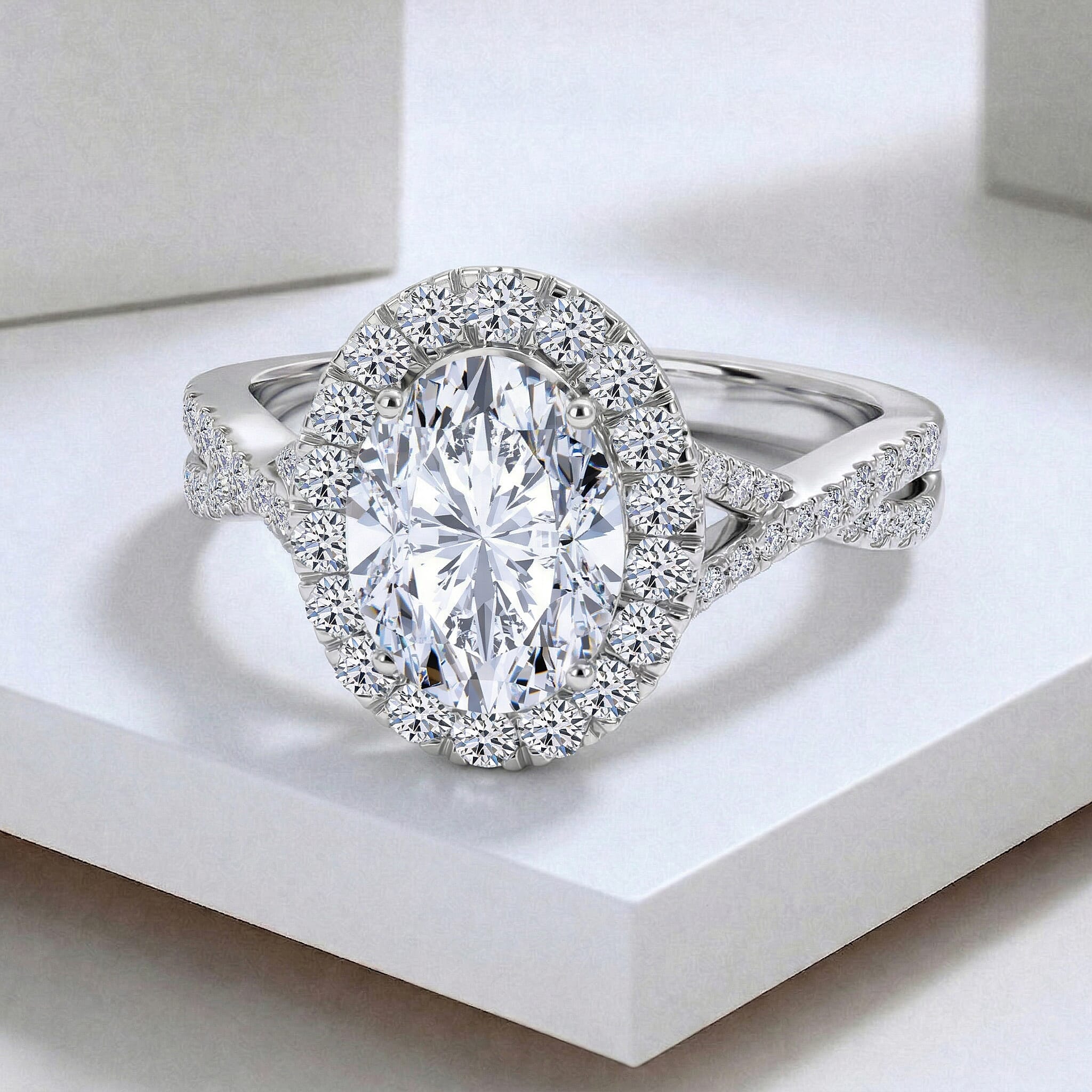 LUXURIANT 5 Ct. Lab Grown Diamond Ring In 950 Platinum IGI Certified (VS-EF)