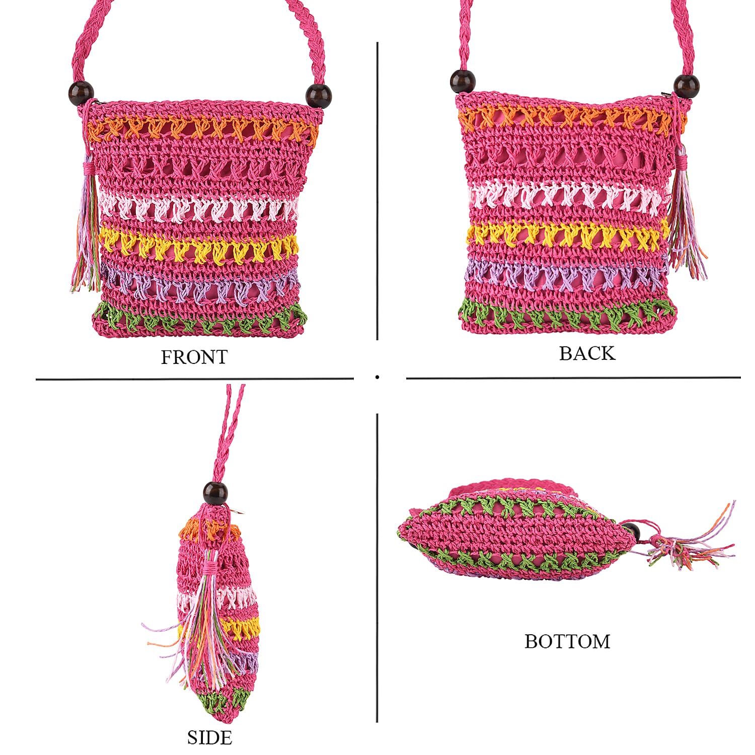 Crossbody Bag (Size - One Size) - Rose Pink