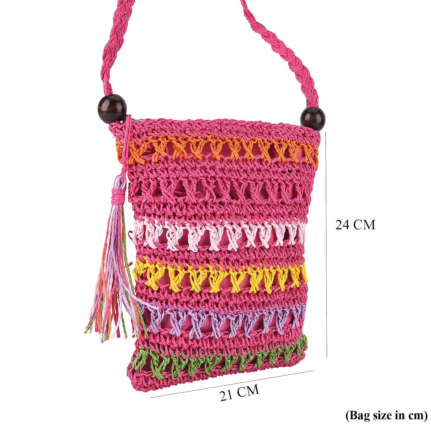 Crossbody Bag (Size - One Size) - Rose Pink