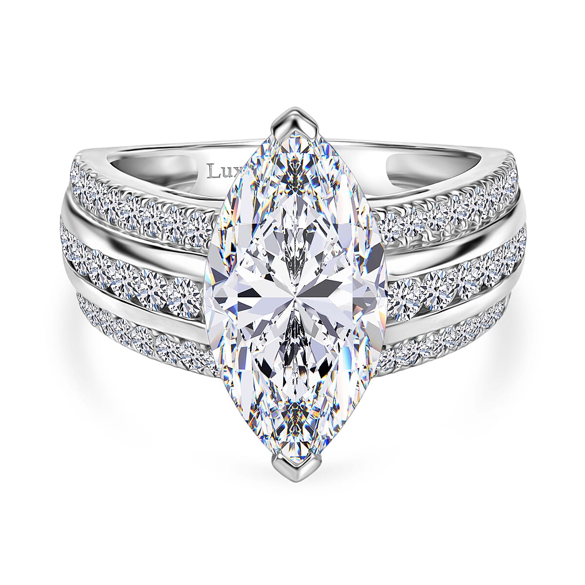 LUXURIANT 5 Ct. Lab Grown Diamond Ring In 950 Platinum IGI Certified (VS-EF)