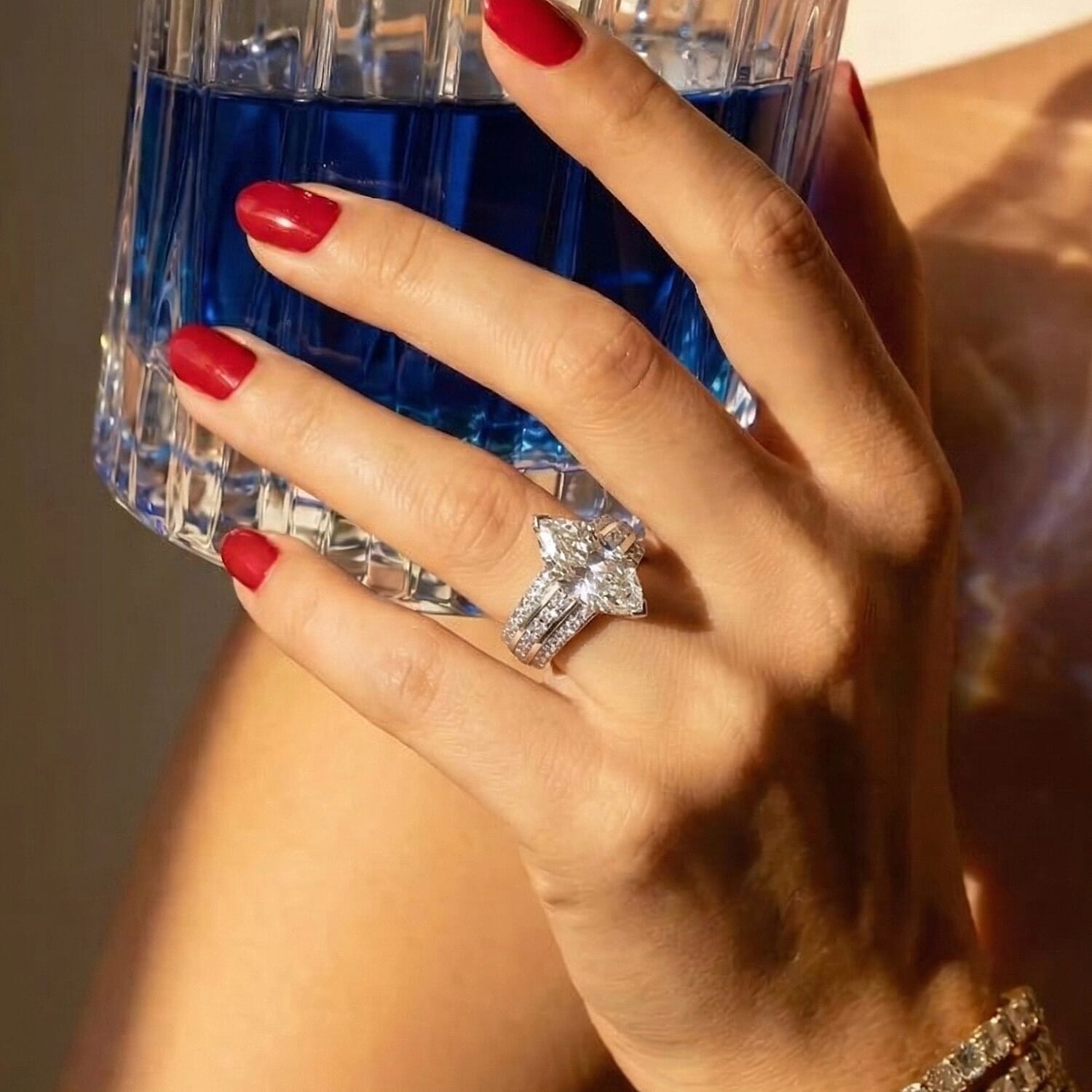 LUXURIANT 5 Ct. Lab Grown Diamond Ring In 950 Platinum IGI Certified (VS-EF)