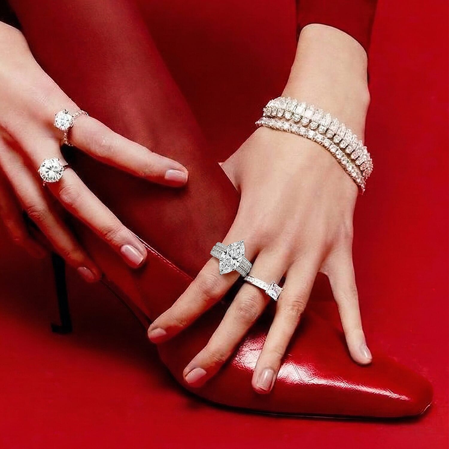 LUXURIANT 5 Ct. Lab Grown Diamond Ring In 950 Platinum IGI Certified (VS-EF)