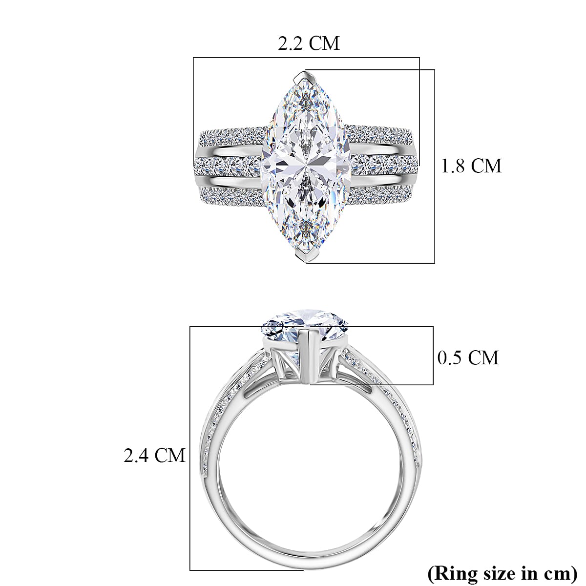 LUXURIANT 5 Ct. Lab Grown Diamond Ring In 950 Platinum IGI Certified (VS-EF)