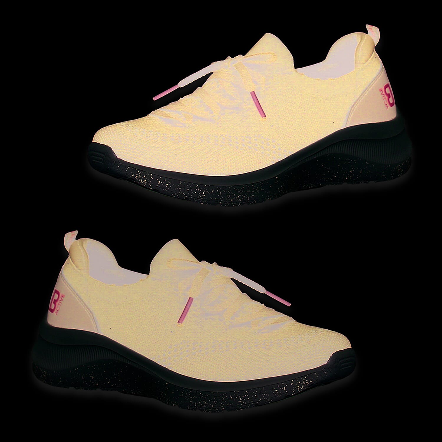 B Balance Womens Trainers With Deco Laces And Knitted Mesh