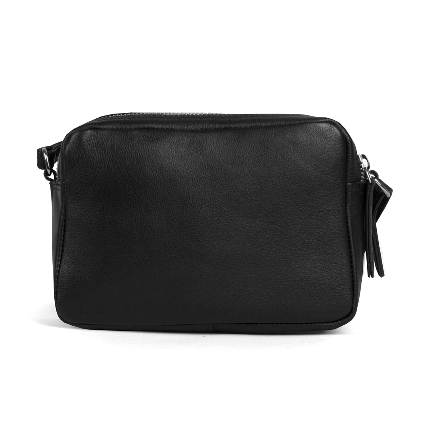 Assots London Avon Black Soft Nappa Full Grain Real Leather Crossbody Bag