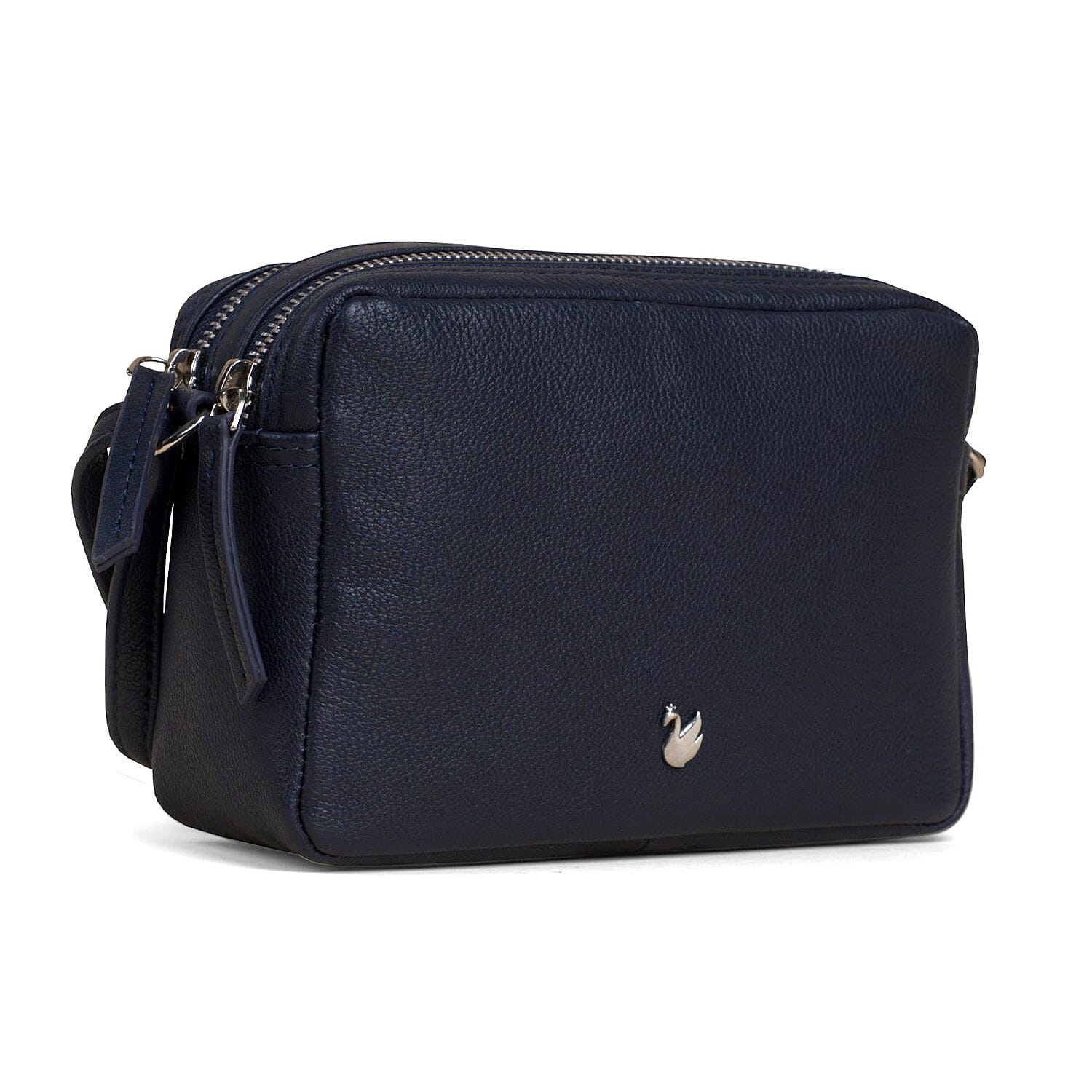 Assots London Avon Navy Soft Nappa Full Grain Real Leather Crossbody Bag