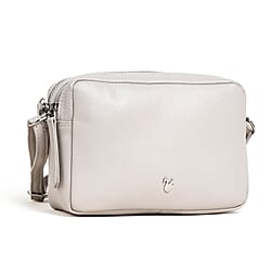 Assots London Avon Black Soft Nappa Full Grain Real Leather Crossbody Bag