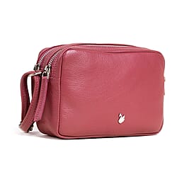 Assots London Avon Black Soft Nappa Full Grain Real Leather Crossbody Bag