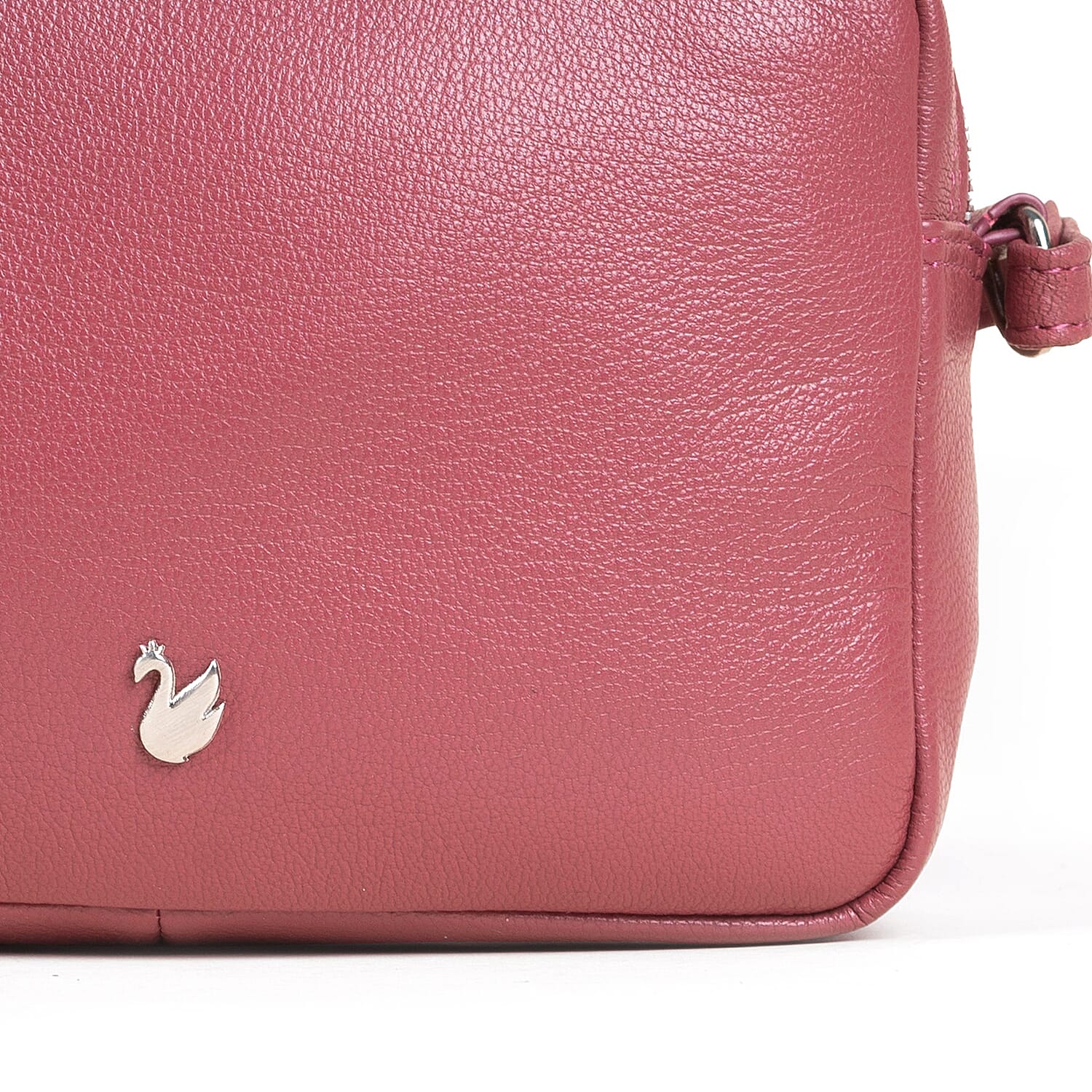 Assots London Avon Pink Soft Nappa Full Grain Real Leather Crossbody Bag