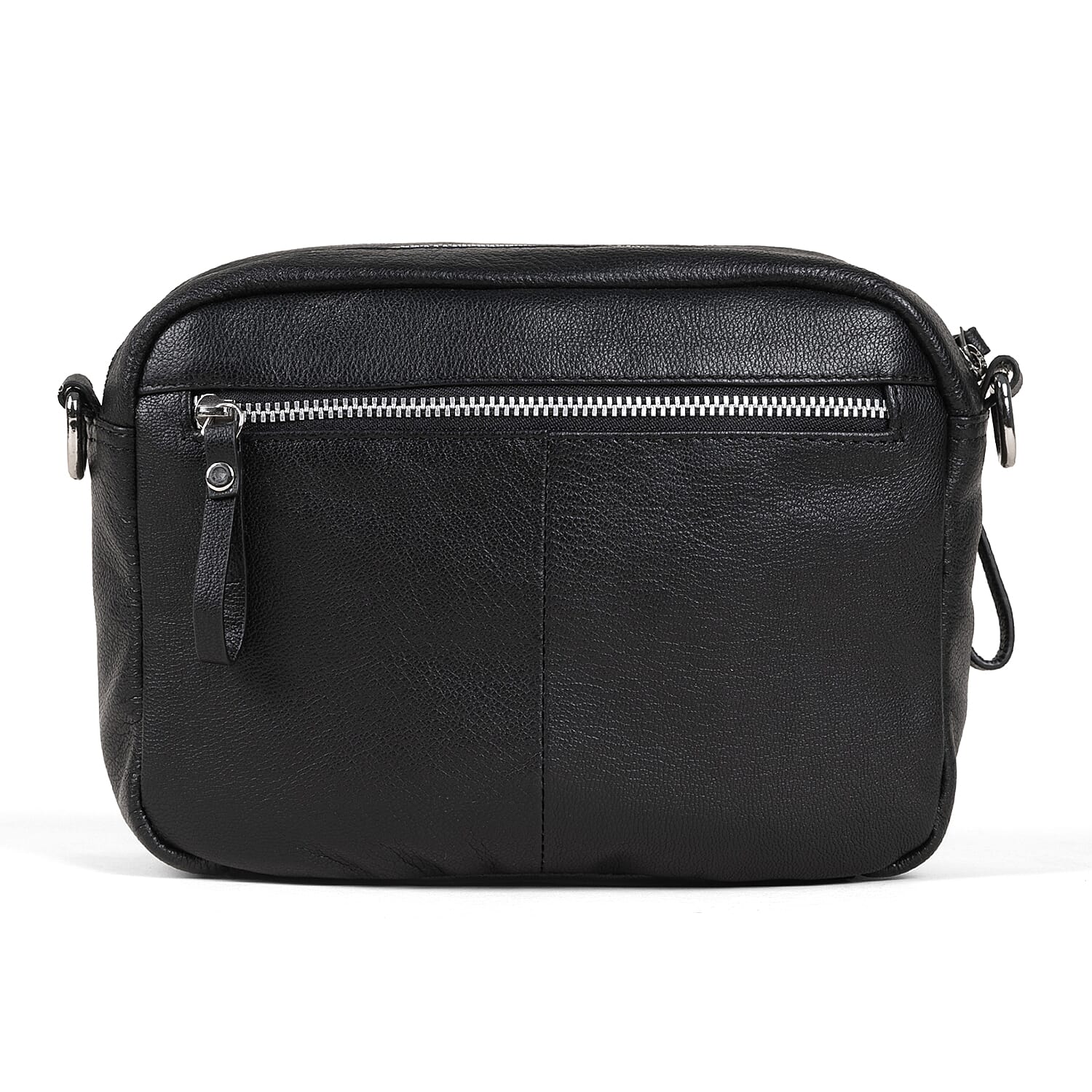 Assots 'Kew' Soft Nappa Genuine Leather Crossbody Bag - Black