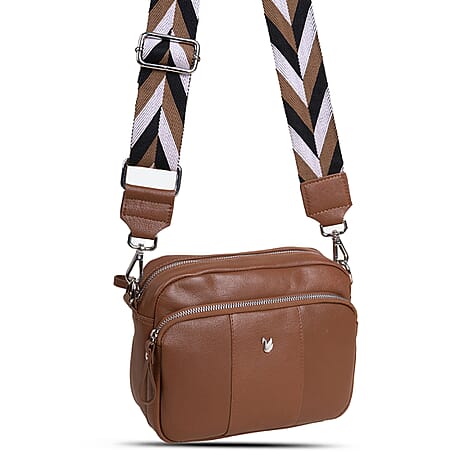 Assots 'Kew' Soft Nappa Genuine Leather Crossbody Bag - Tan