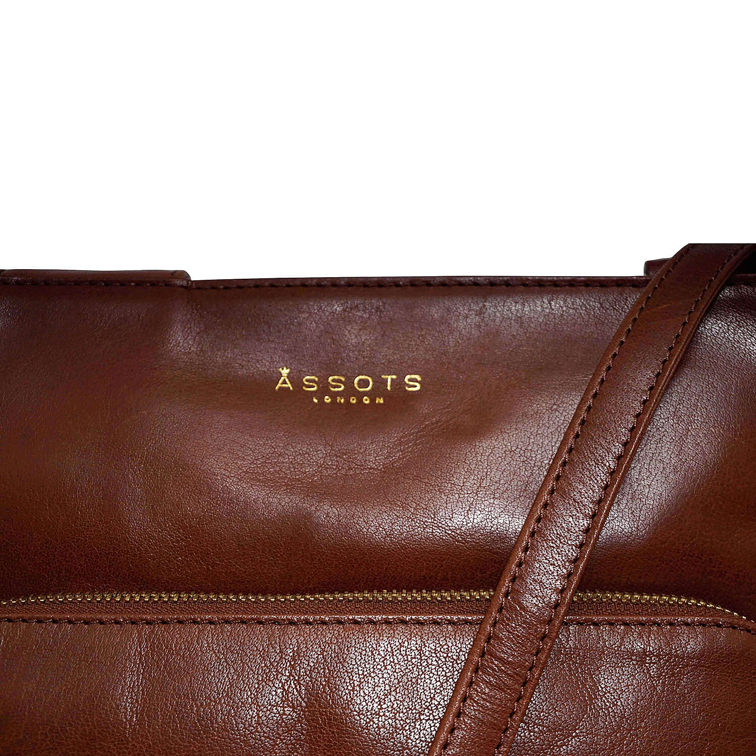 Assots London Canary Brown Vintage Leather Sling Crossbody Bag