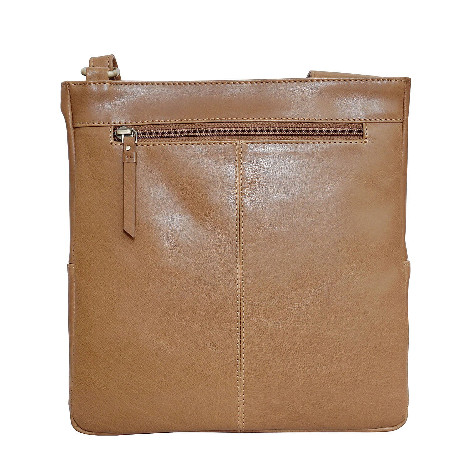 Assots London Canary Tan Vintage Leather Sling Crossbody Bag