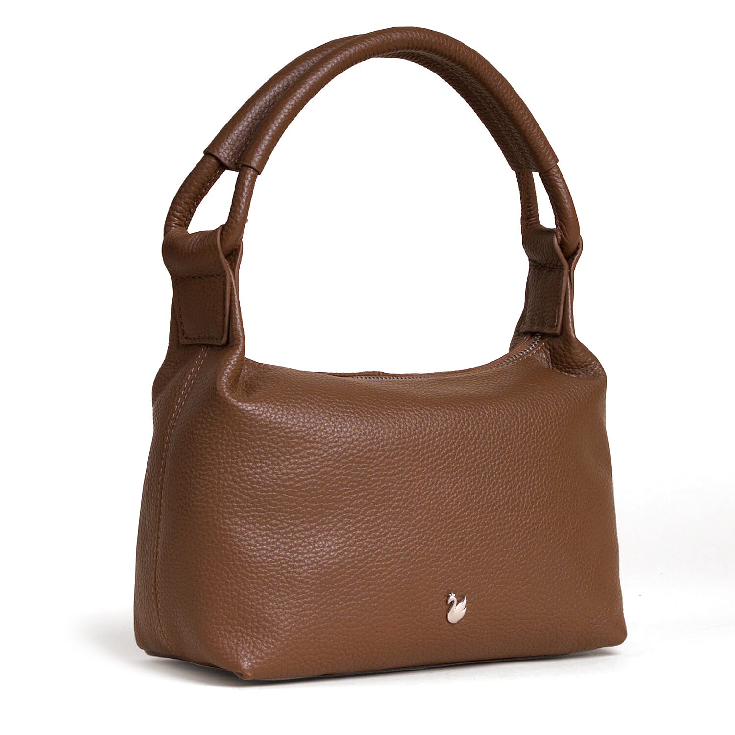 Assots 'City Bag' Soft Pebble Genuine Leather Shoulder Bag - Tan