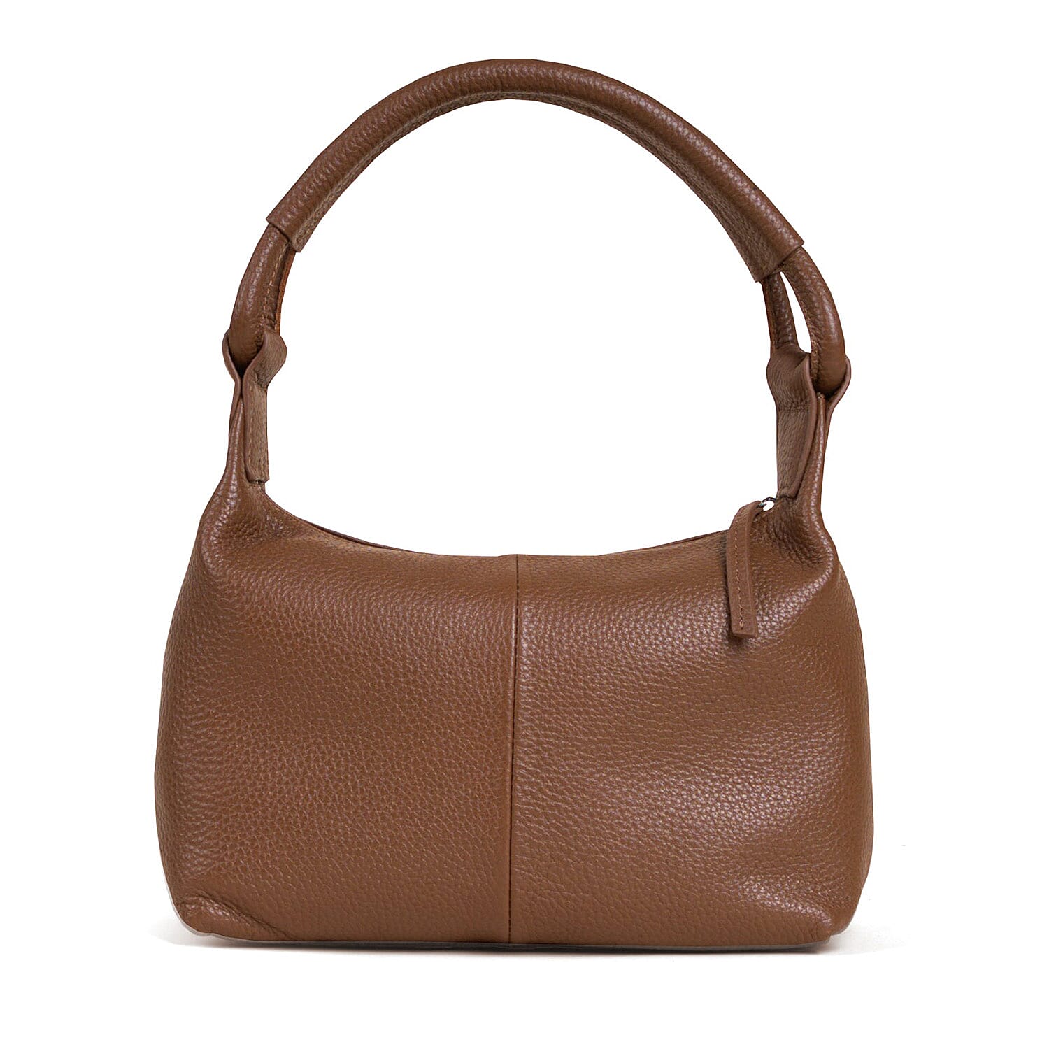 Assots 'City Bag' Soft Pebble Genuine Leather Shoulder Bag - Tan