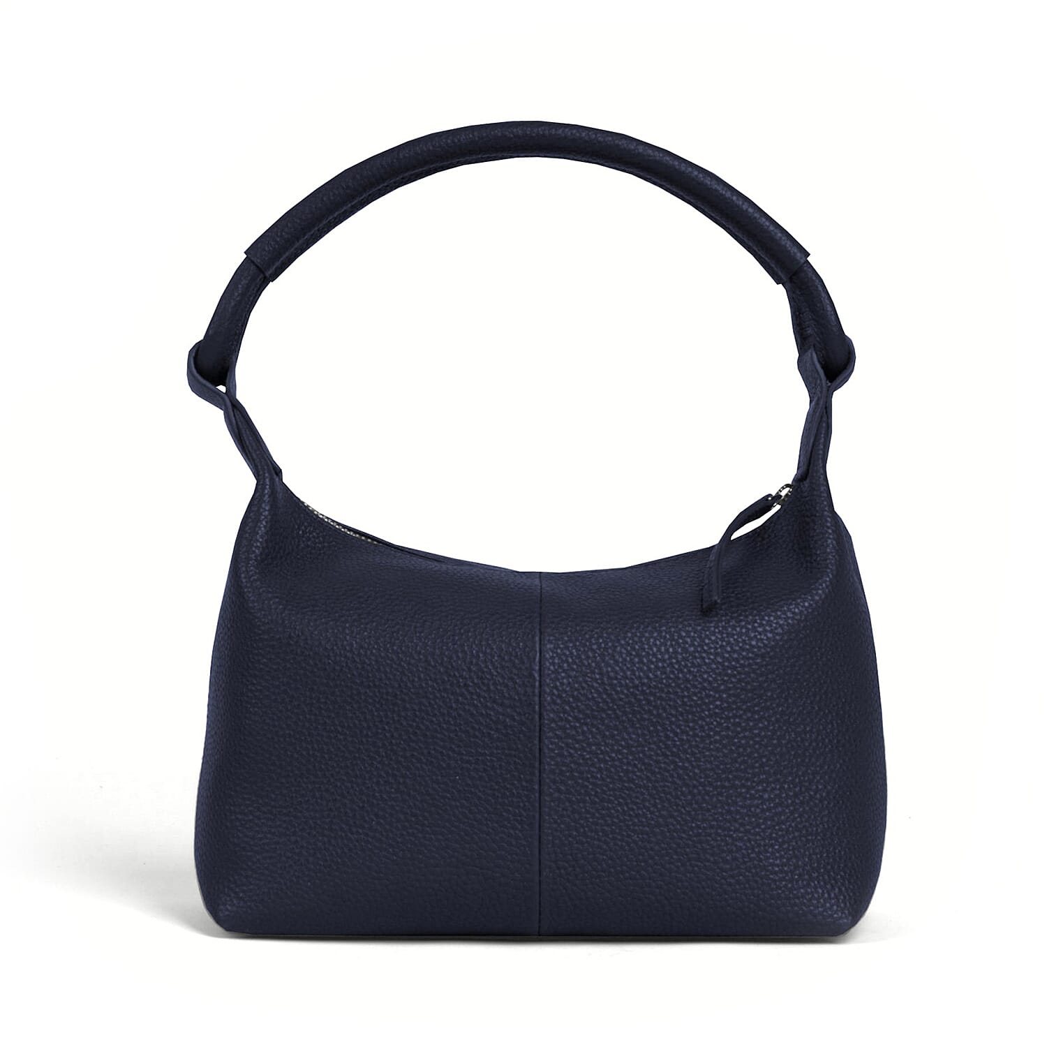Assots 'City Bag' Soft Pebble Genuine Leather Shoulder Bag - Navy