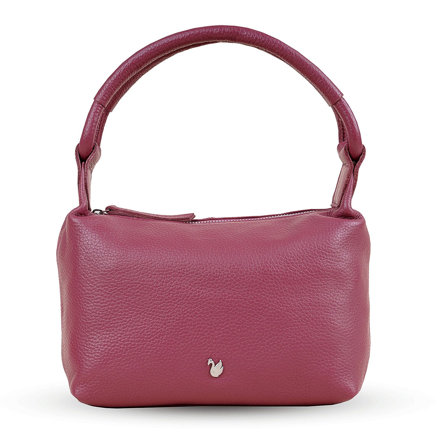 Assots 'City Bag' Soft Pebble Genuine Leather Shoulder Bag - Pink