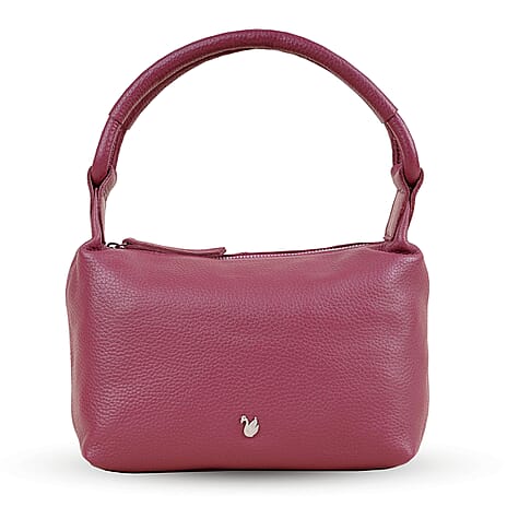 Assots 'City Bag' Soft Pebble Genuine Leather Shoulder Bag - Pink