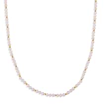 One Time Deal- AAA High Lustre Akoya Pearl Beads Necklace (Size 20 Inch with 2 Inch Extender) with Lobster Clasp in Yellow Gold Plated Sterling Silver