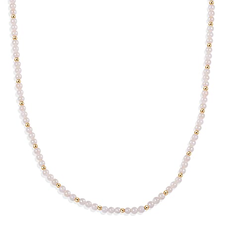 One Time Deal- AAA High Lustre Akoya Pearl Beads Necklace (Size 20 Inch with 2 Inch Extender) with Lobster Clasp in Yellow Gold Plated Sterling Silver 55.00 Ct