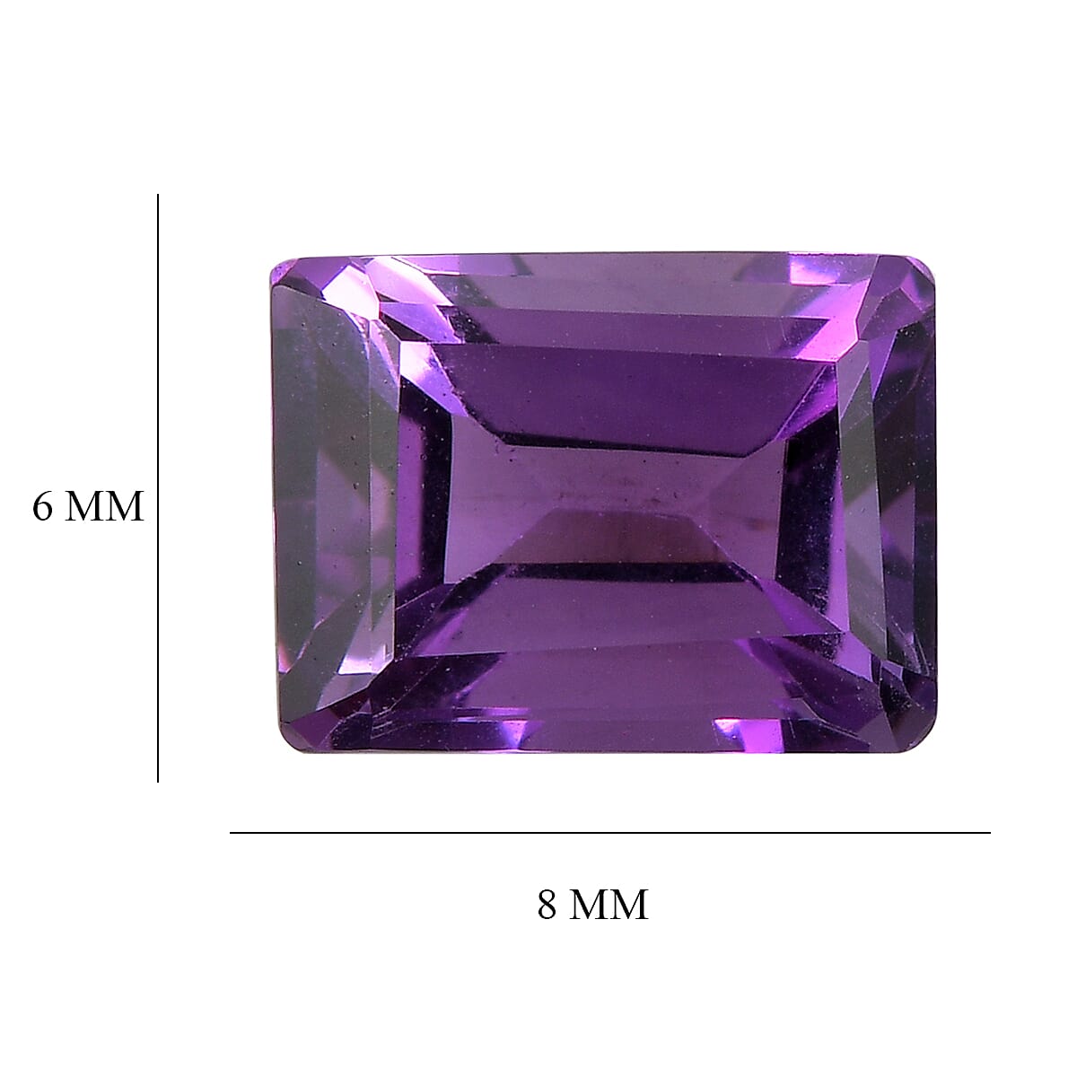 African Amethyst Octagon 8X6 mm Gemstone, 1.81 Ct