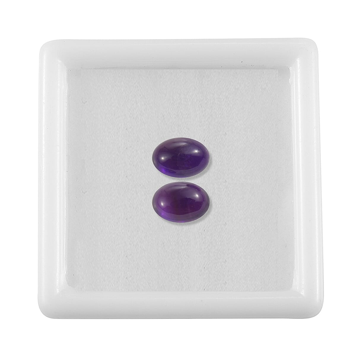 Set Of 2 African Amethyst Oval Cut Cut 7X5 mm Gemstone, 1.68 Ct