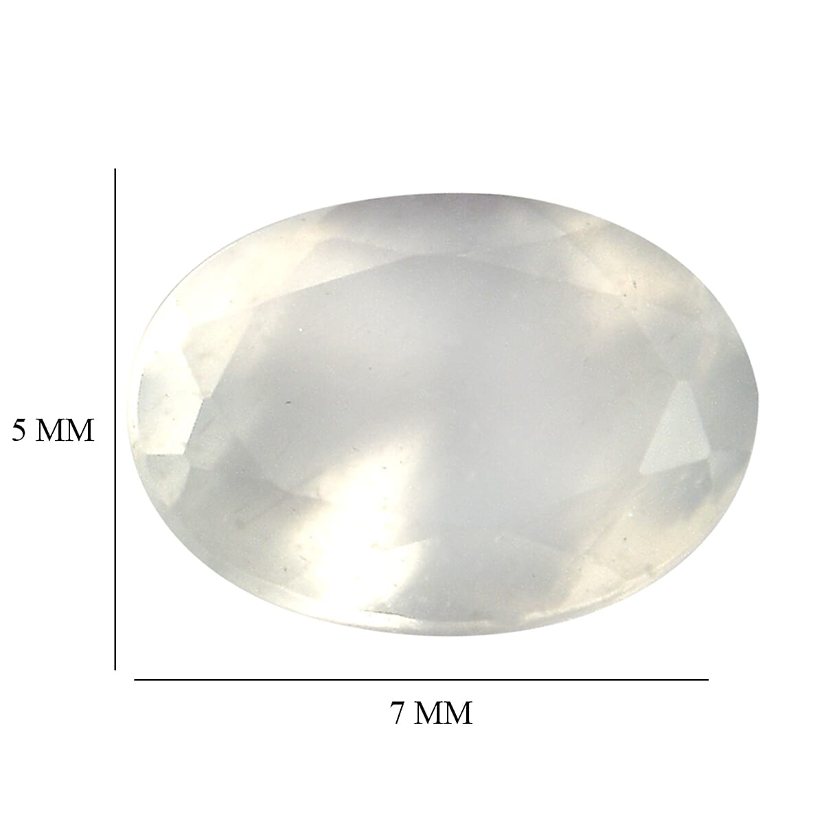 White Moonstone Oval Cut Cut 7X5 mm Gemstone, 1.38 Ct