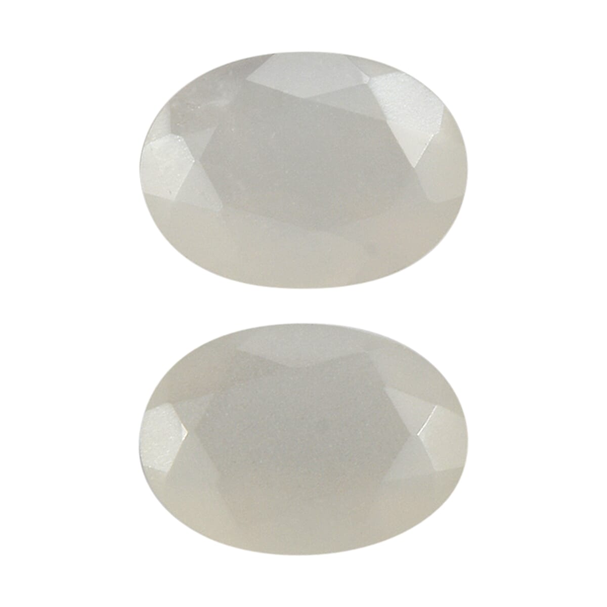 Set Of 2 White Moonstone Oval Cut Cut 8X6 mm Gemstone, 2.08 Ct