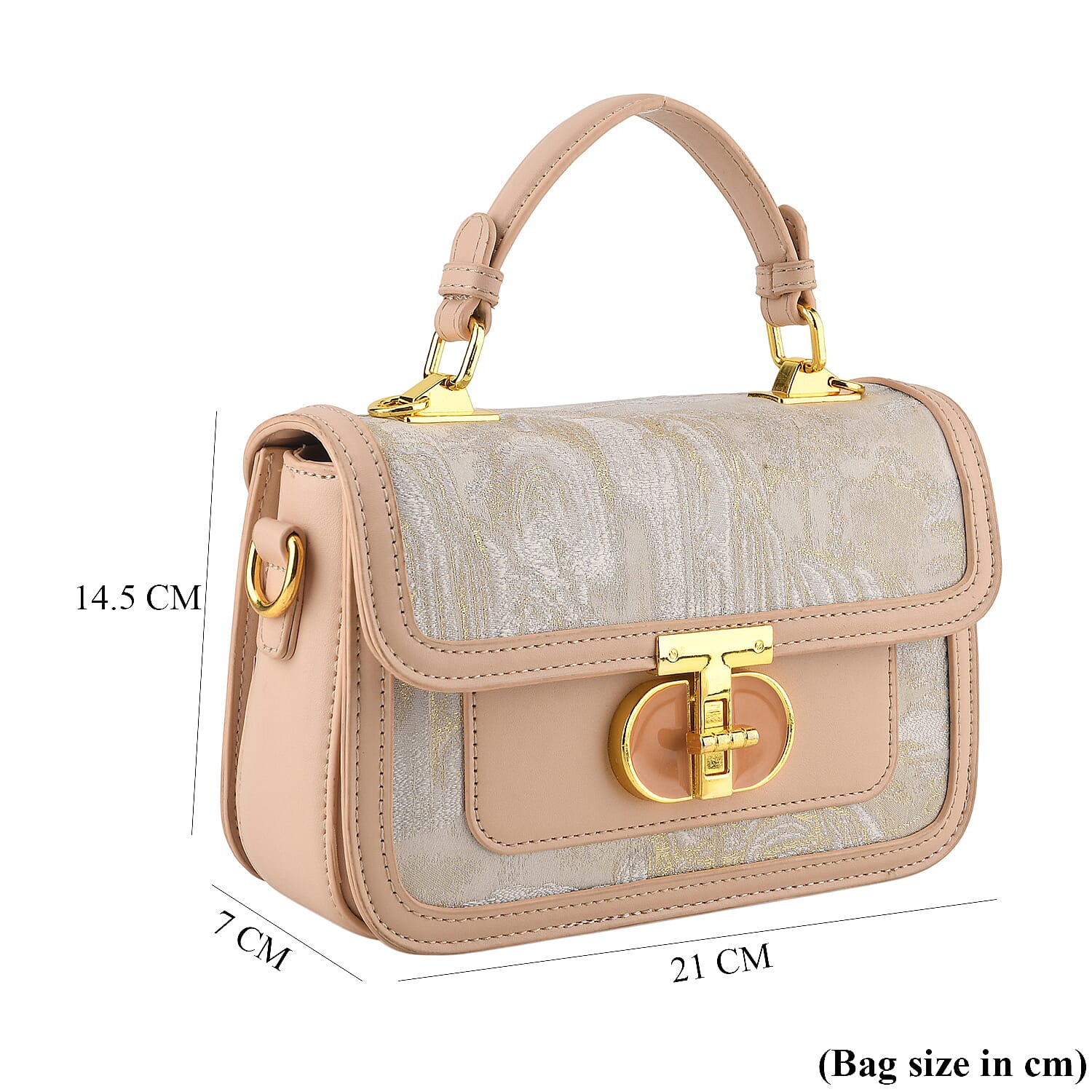 Designer Inspired Embroidered Top-Handle Satchel with Adjustable Crossbody Strap