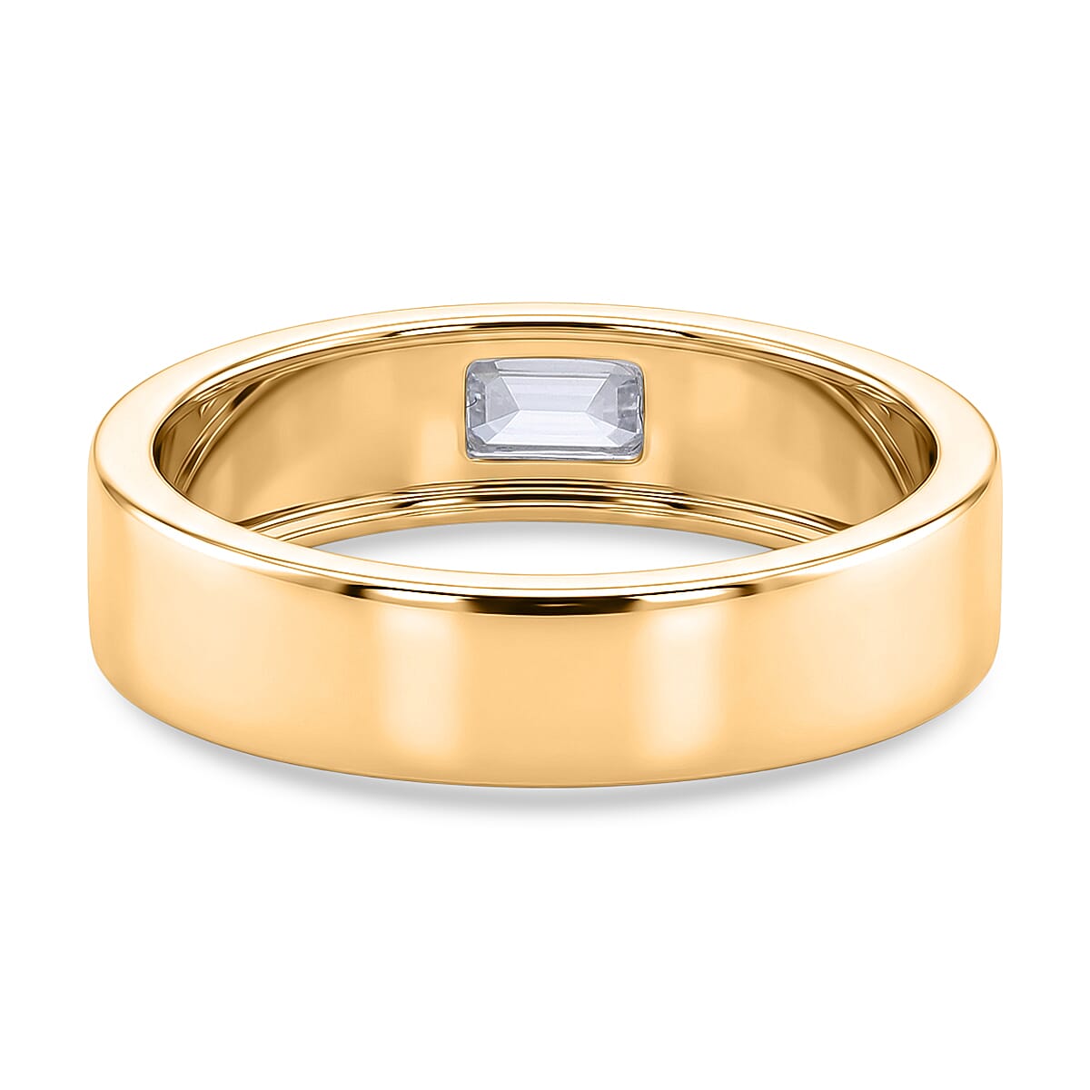 Luxuriant SI-G-H Lab Grown Diamond Band Ring in 18K Vermeil Yellow Gold Plated Sterling Silver 0.32 Ct.