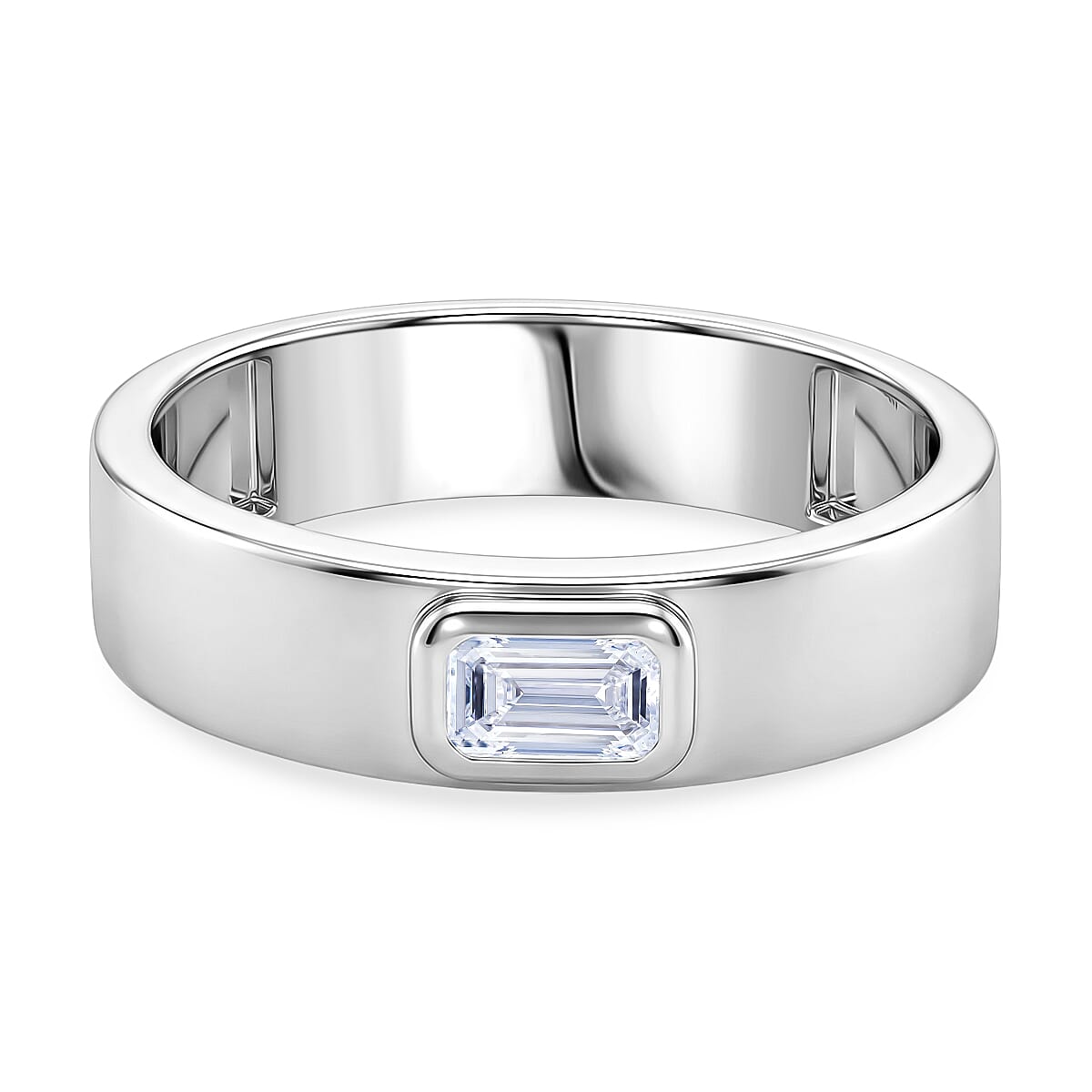 Luxuriant SI-G/H Lab Grown Diamond Band Ring in Sterling Silver 0.32 Ct.
