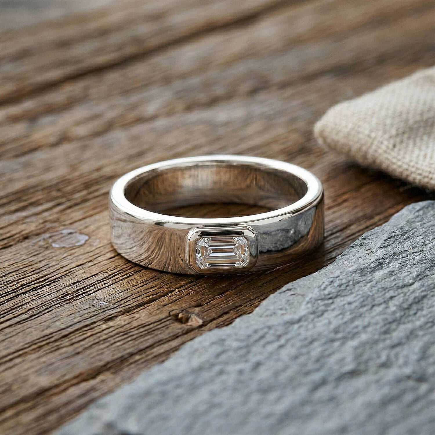 Luxuriant SI-G/H Lab Grown Diamond Band Ring in Sterling Silver 0.32 Ct.