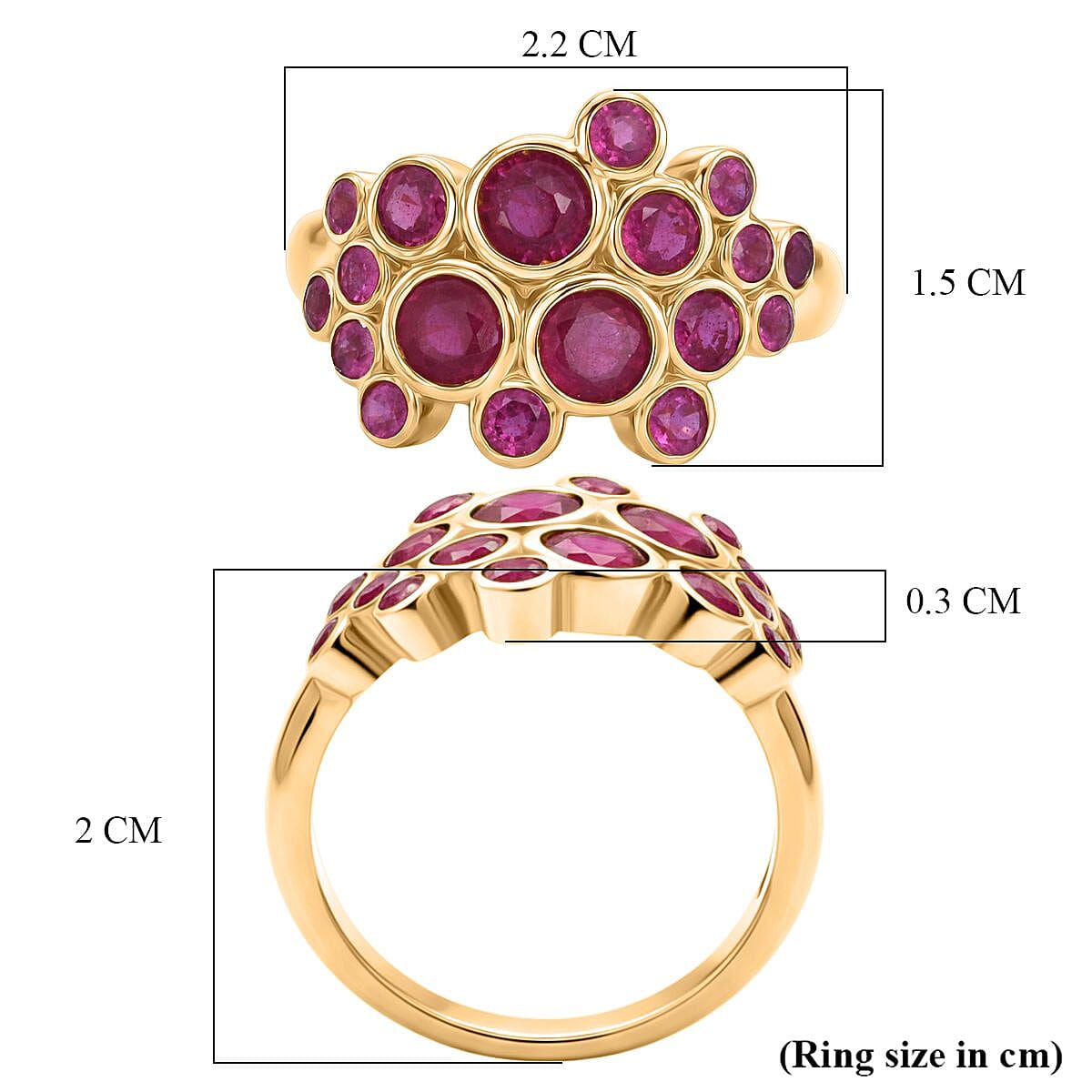 D'Joy African Ruby Ring Sterling Silver  2.570  Ct.