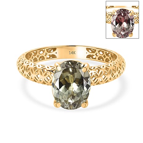 Tony Diniz Collection - 14K Yellow Gold AAAA Turkizite Mirage Solitaire Ring 3.00 Ct.